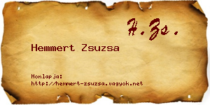 Hemmert Zsuzsa névjegykártya