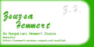 zsuzsa hemmert business card
